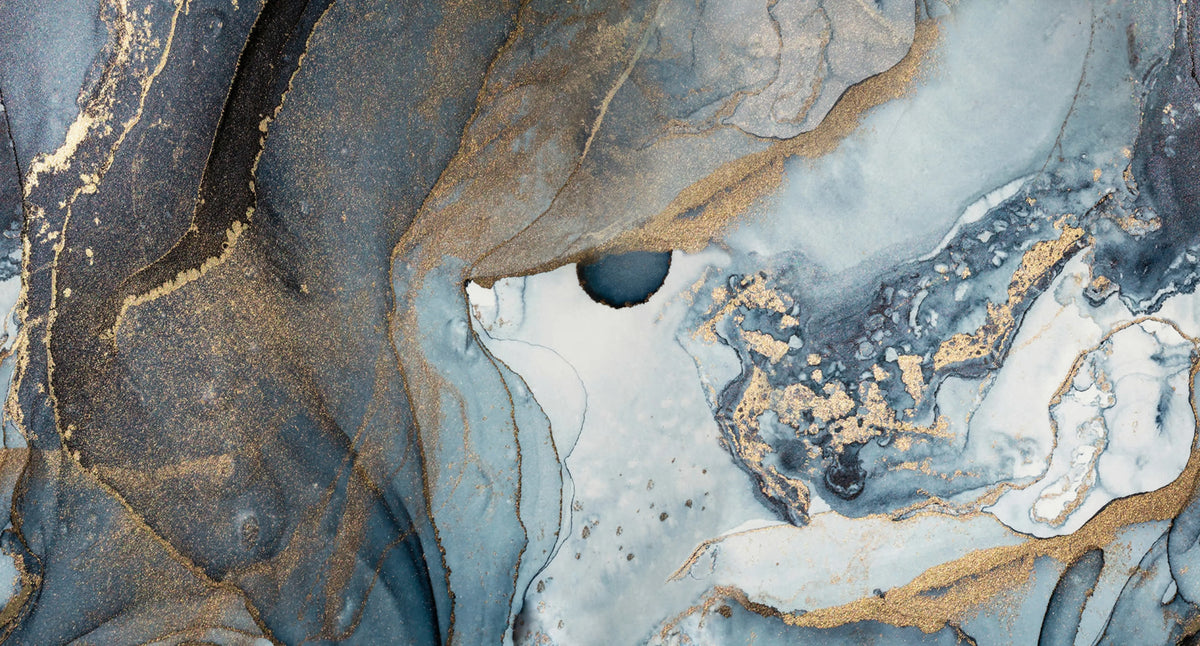 Agate Crystal, Blue Mural Wallpaper - pure wallpaper artwork