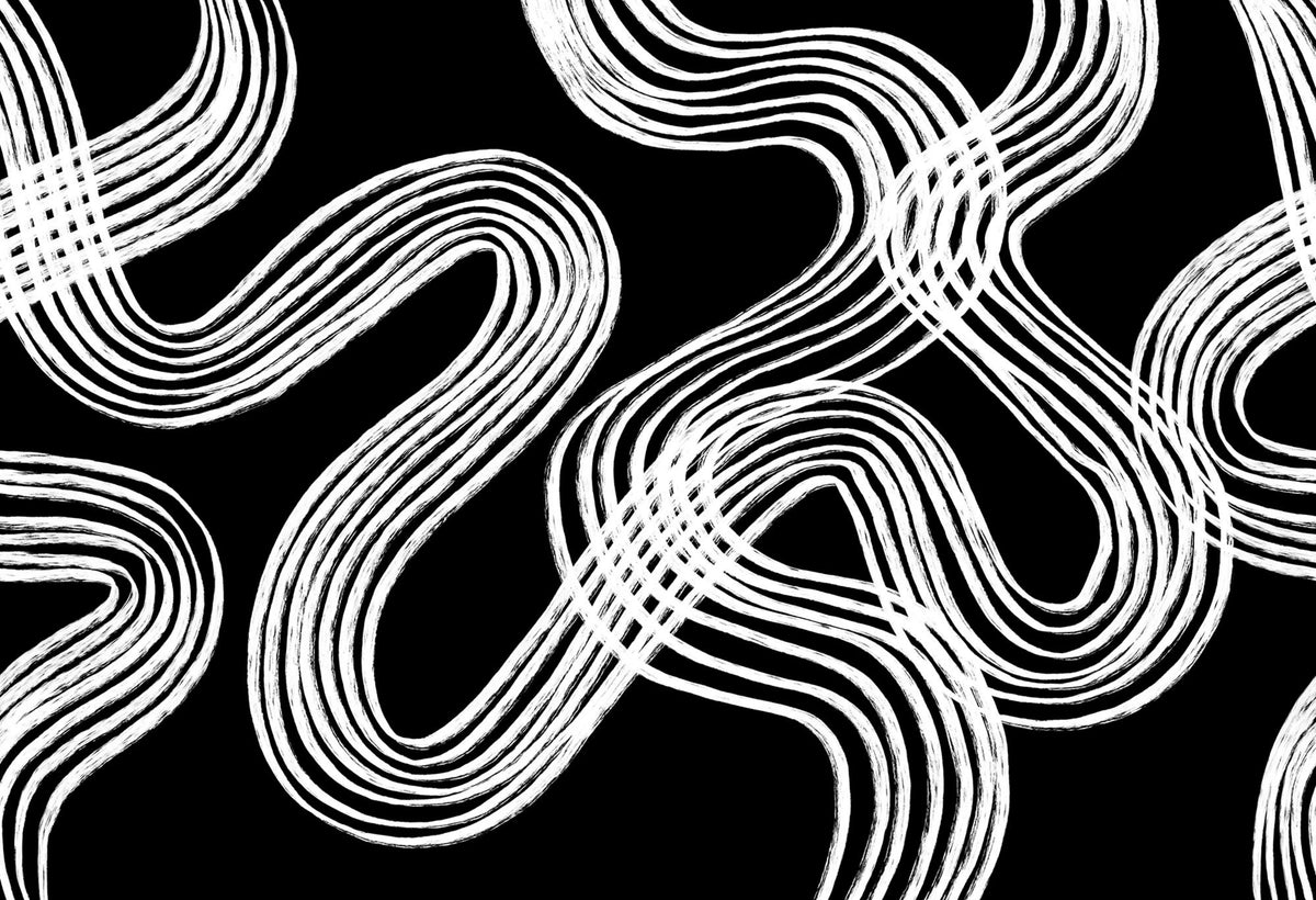 Ink Stripes, Black Mural Wallpaper - pure wallpaper artwork