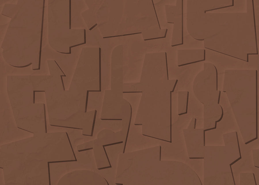 Abstract Wood, Rust Mural Wallpaper