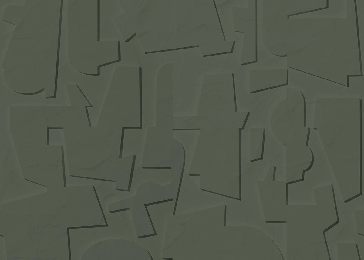 Abstract Wood, Green Mural Wallpaper - pure wallpaper artwork
