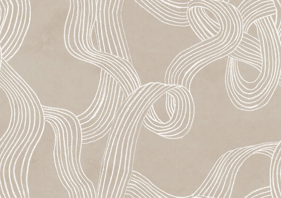 Stripes Repeatable, Beige Mural Wallpaper