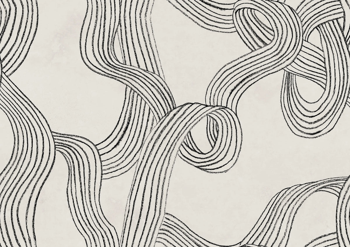 Stripes Repeatable, Black & White Mural Wallpaper - pure wallpaper artwork