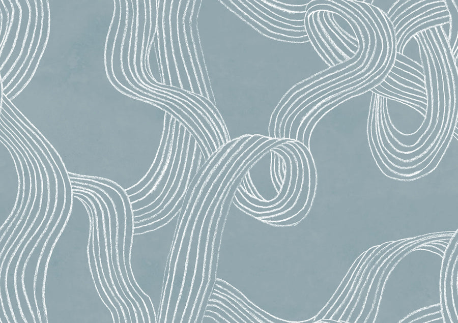 Stripes Repeatable, Blue Mural Wallpaper