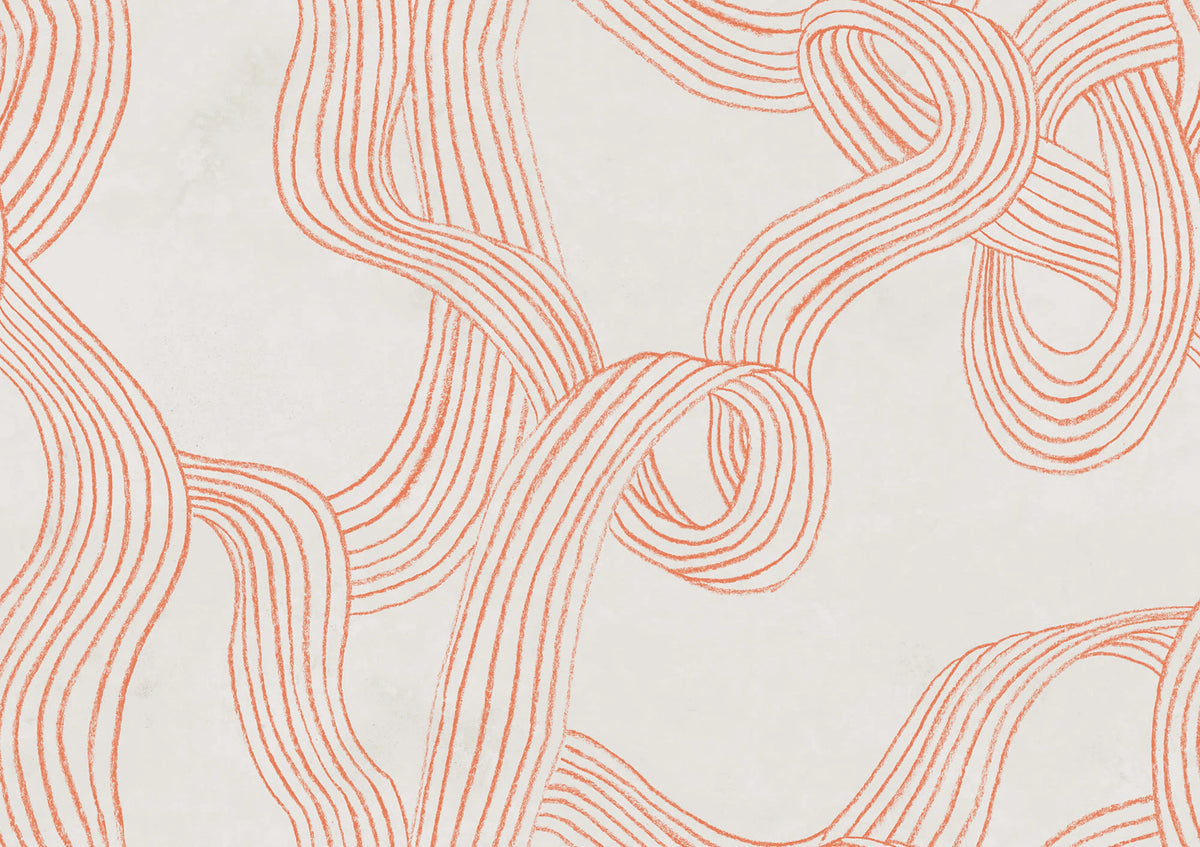 Stripes Repeatable, Orange Mural Wallpaper - pure wallpaper artwork