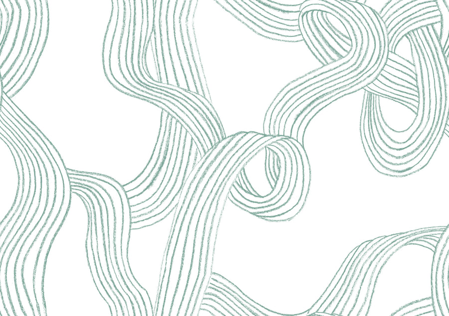 Stripes Repeatable, Mint Mural Wallpaper