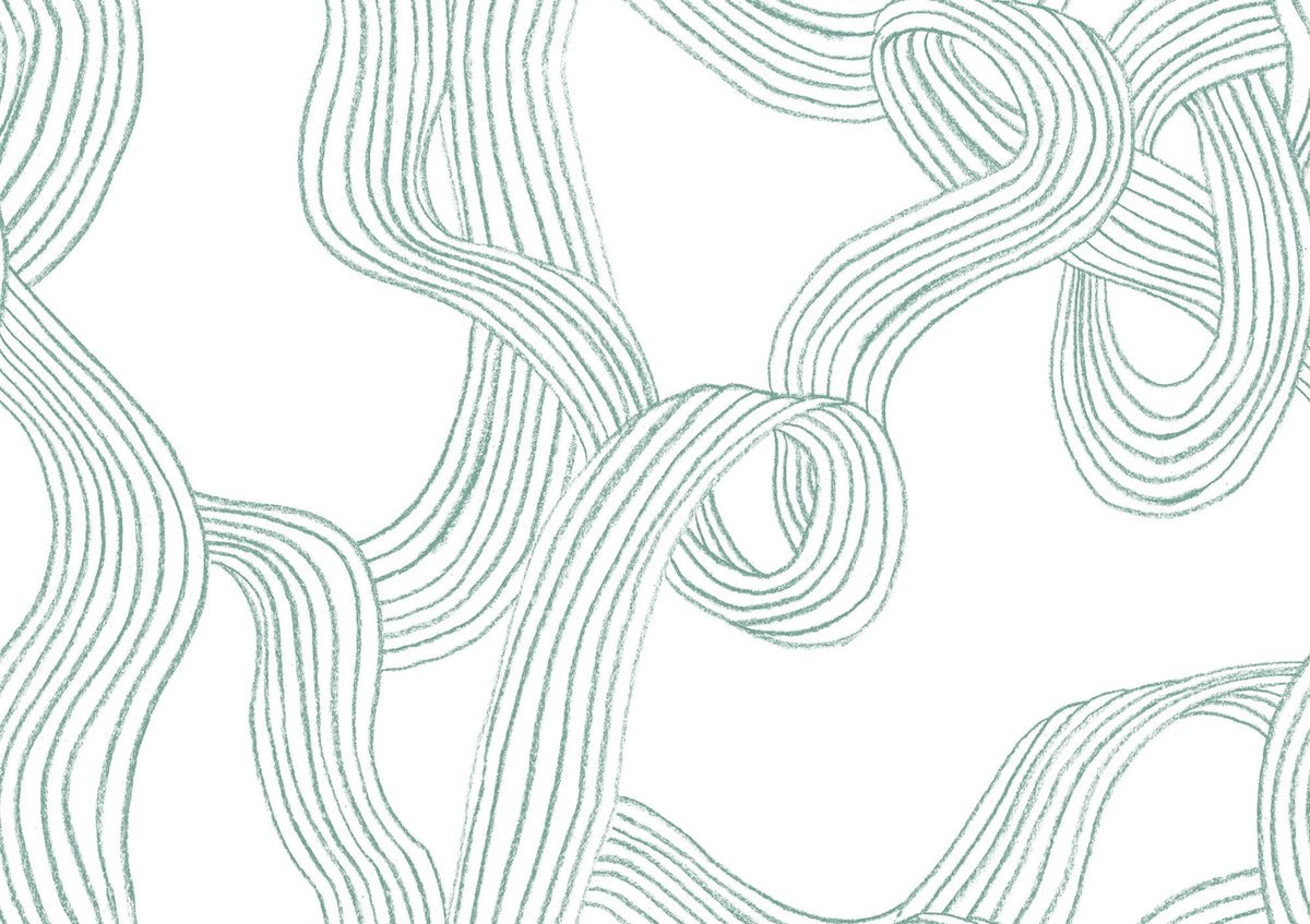 Stripes Repeatable, Mint Mural Wallpaper - pure wallpaper artwork