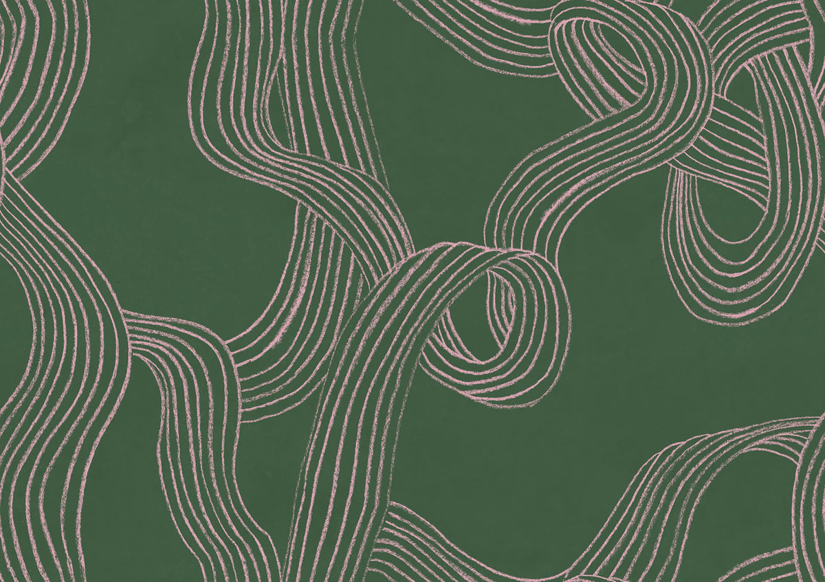 Stripes Repeatable, Green Mural Wallpaper - pure wallpaper artwork