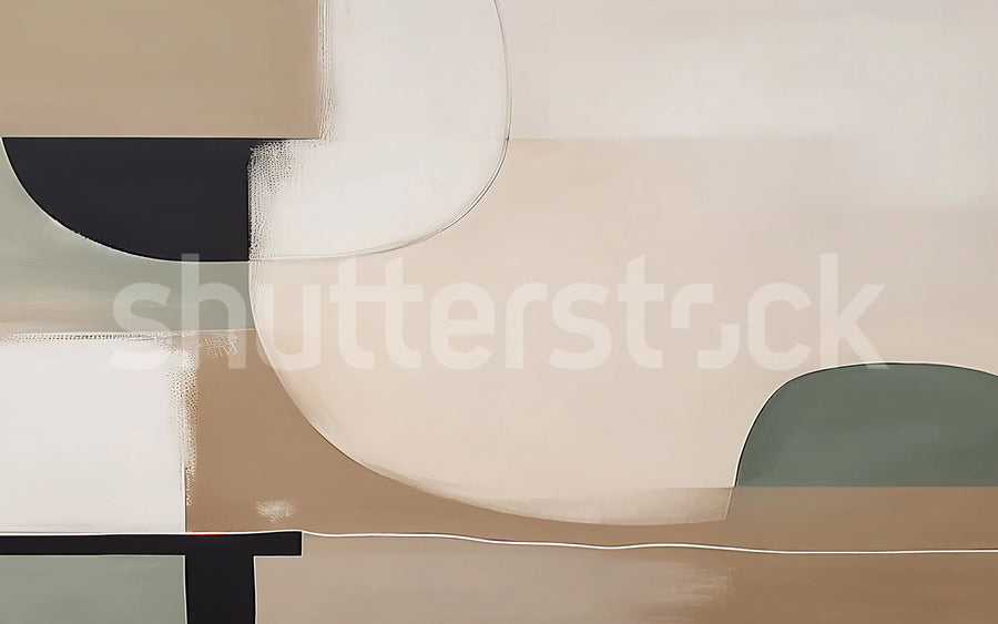 Abstract Shapes, Pastel Mural Wallpaper