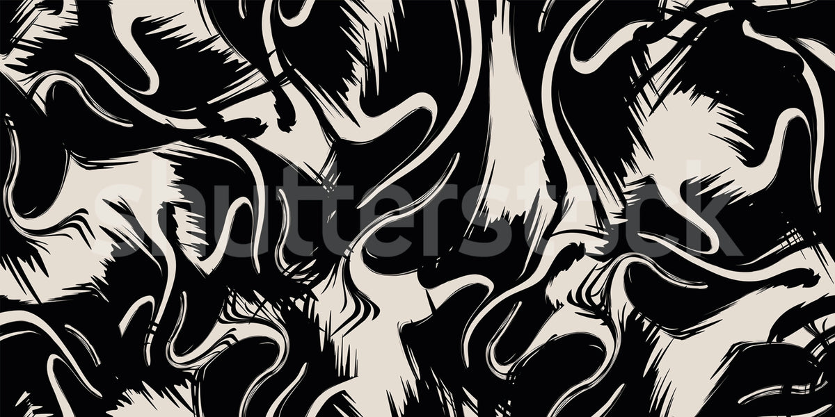 Artistic Shapes, Graphite Mural Wallpaper - pure wallpaper artwork