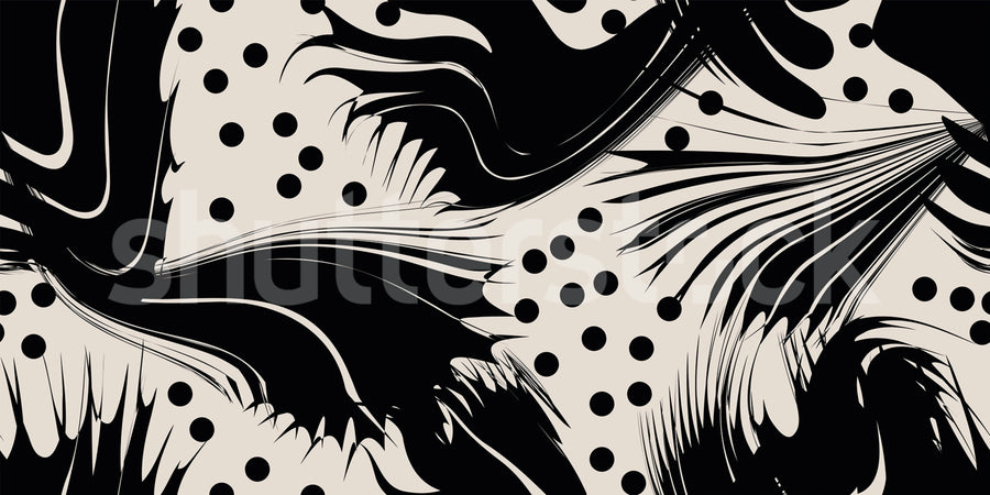 Modern Graphic, Graphite Mural Wallpaper