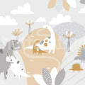 Dinosaur Land, Beige Mural Wallpaper - pure wallpaper artwork