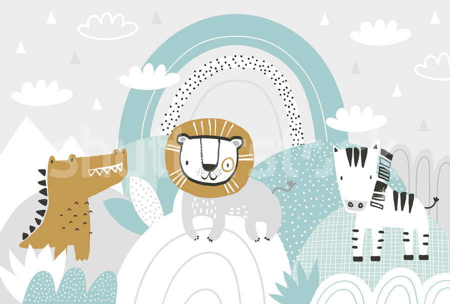 Jolly Jungle, Soft Mural Wallpaper
