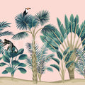 Tropical Birds, Pink Mural Wallpaper - pure wallpaper artwork
