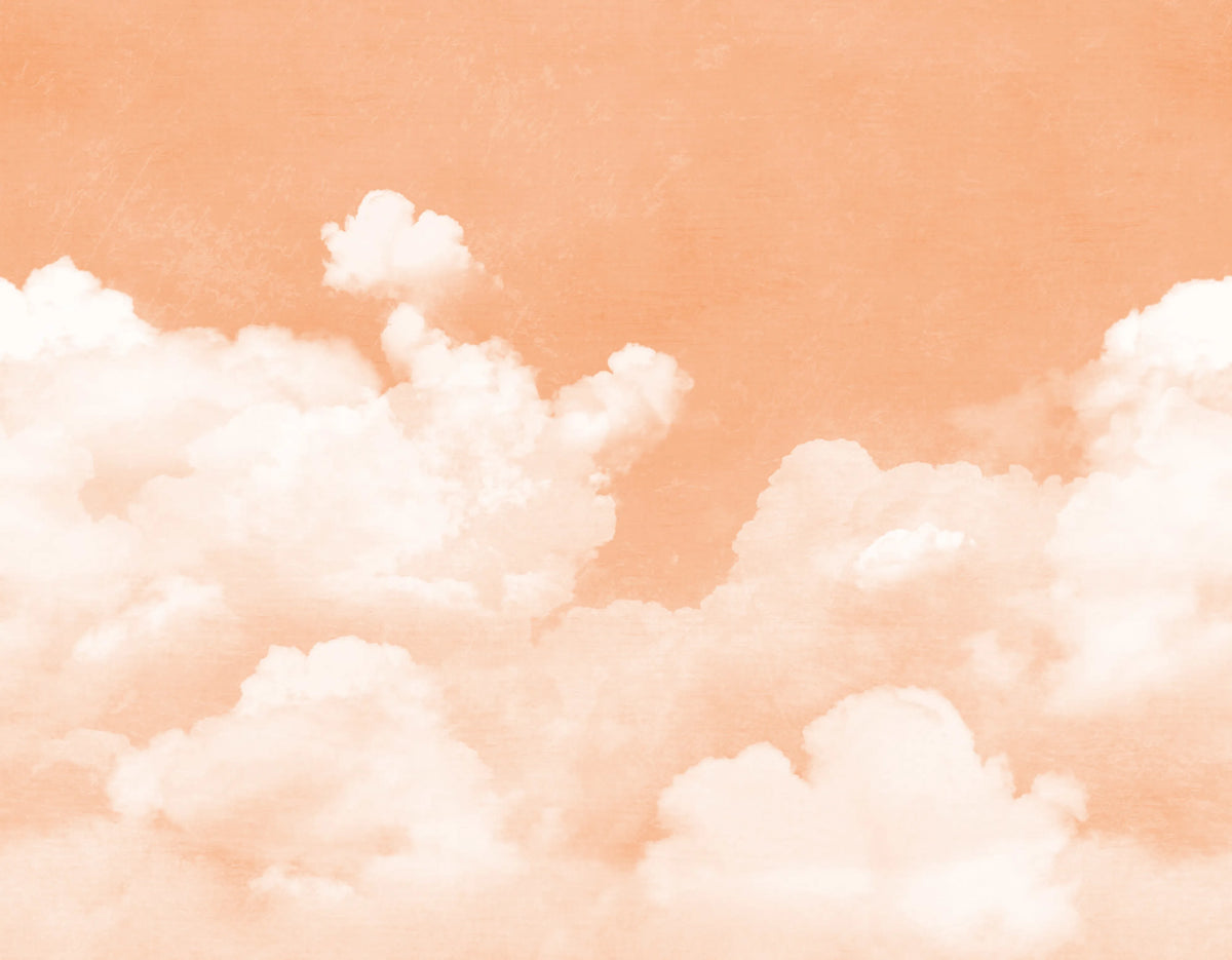 Cuddle Clouds, Peach Fuzz Mural Wallpaper - pure wallpaper artwork