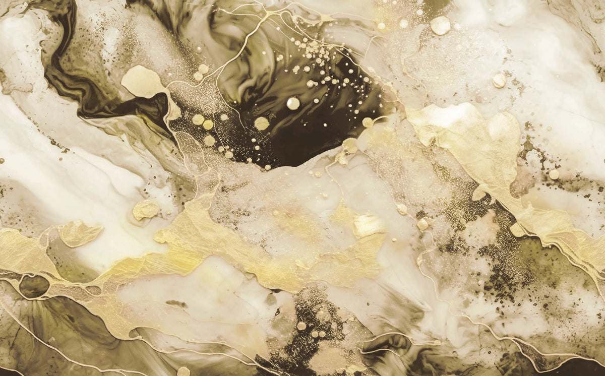 Marble Stream, Gold Mural Wallpaper - pure wallpaper artwork