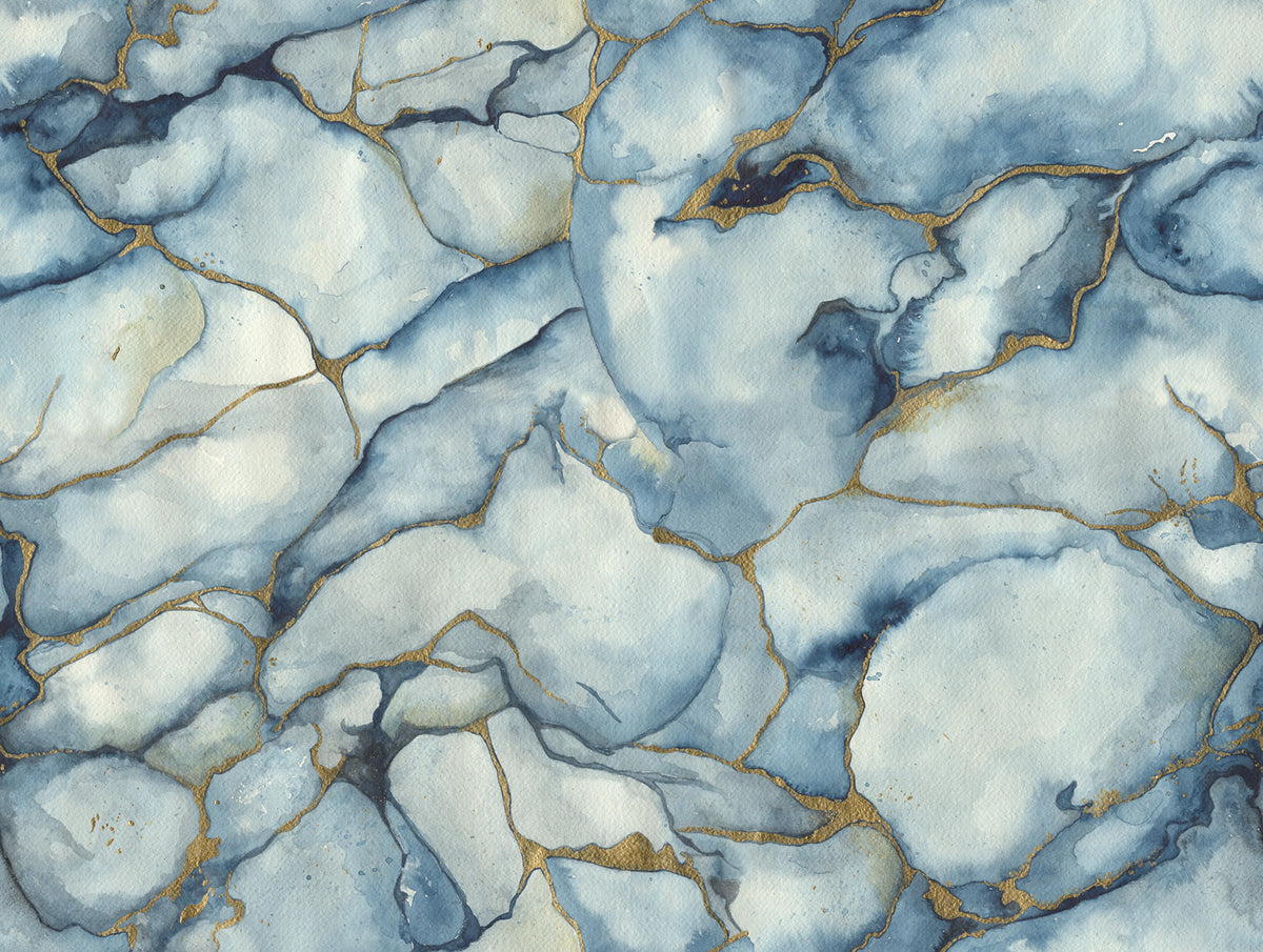 Agate Dreams, Blue Mural Wallpaper - pure wallpaper artwork