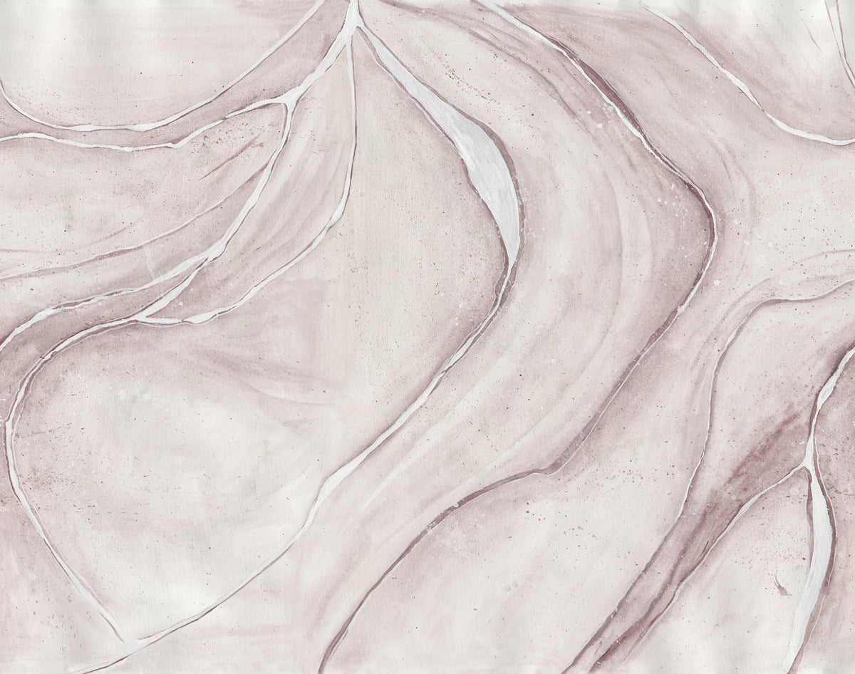 Watercolor Flow, Dusty Pink Mural Wallpaper - pure wallpaper artwork