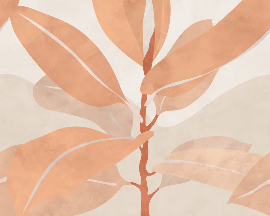 Ruby, Peach Fuzz Mural Wallpaper