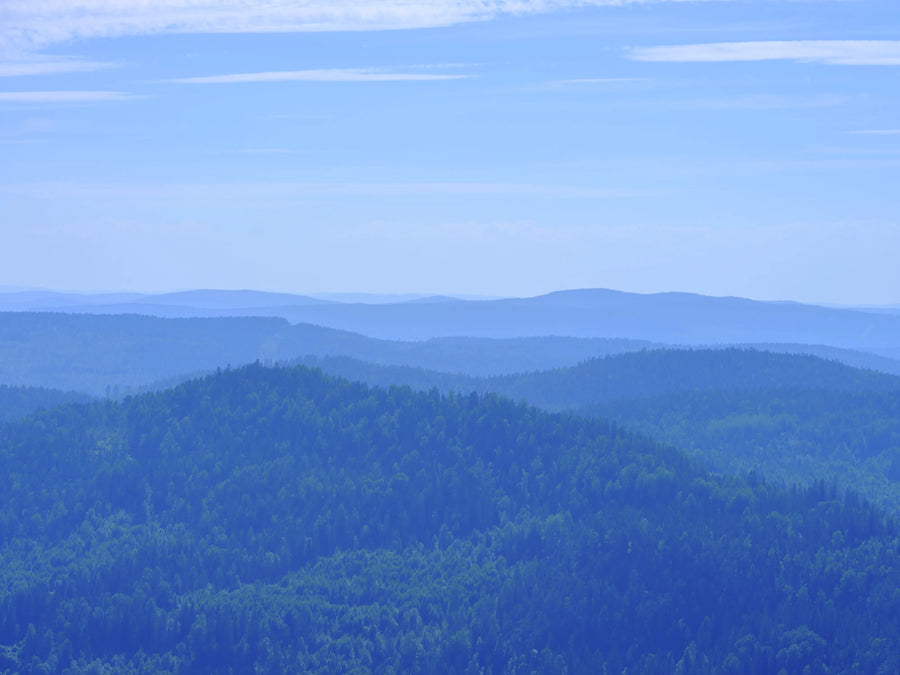 Hills, Blue Mural Wallpaper