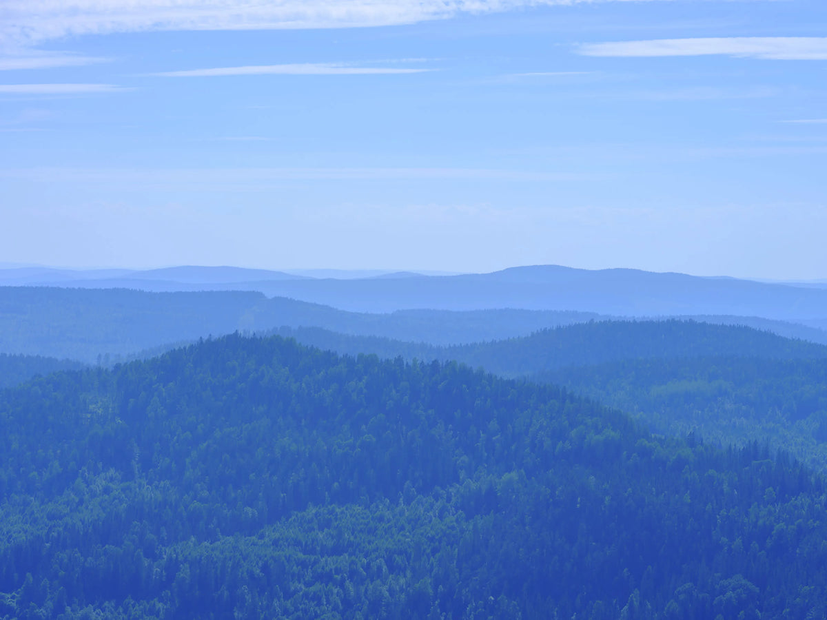 Hills, Blue Mural Wallpaper - pure wallpaper artwork