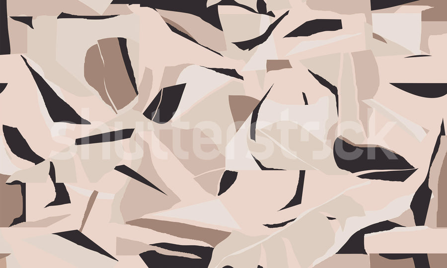 Artsy Forms, Pink Mural Wallpaper