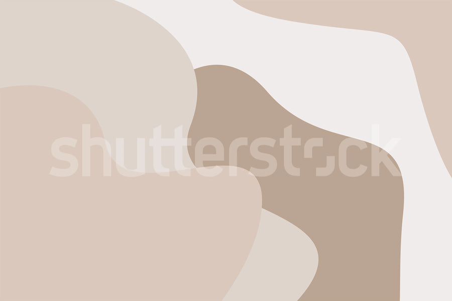 Soft Forms, Beige Mural Wallpaper