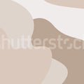 Soft Forms, Beige Mural Wallpaper - pure wallpaper artwork