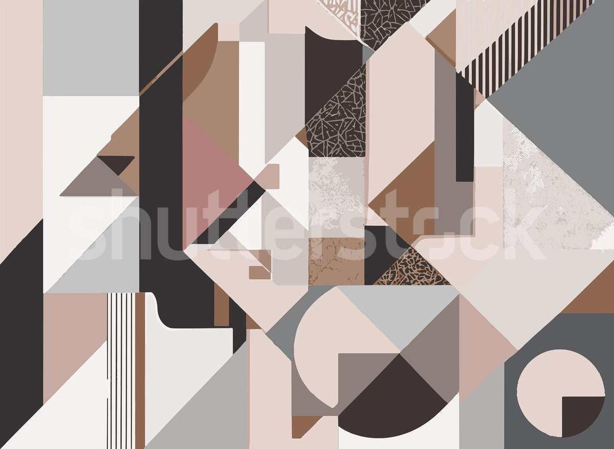 Retro Shapes, Pastel Mural Wallpaper - pure wallpaper artwork