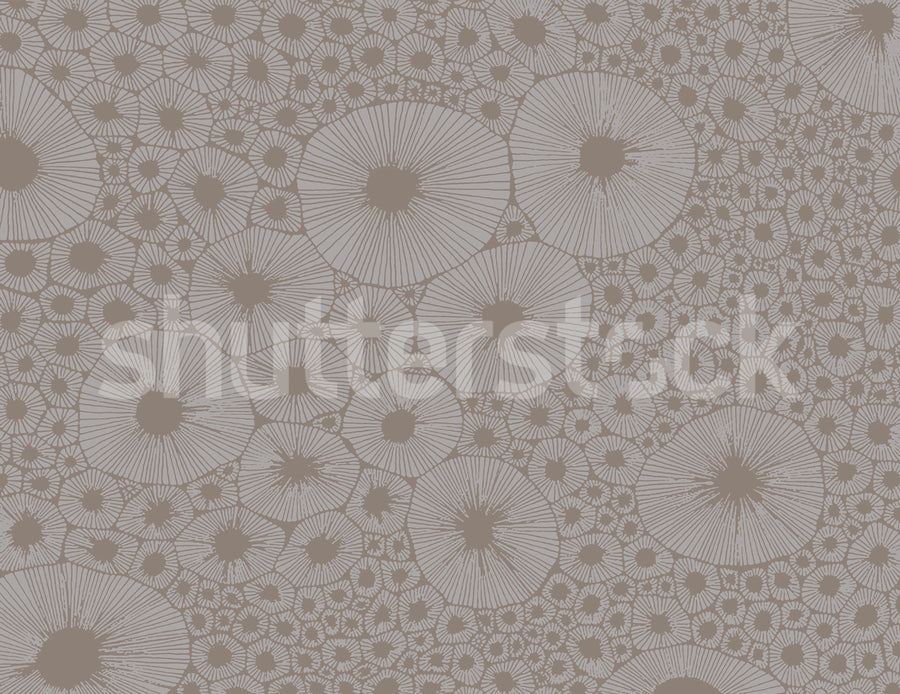 Bold Coral, Gray Mural Wallpaper