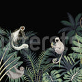 Jungle Monkeys, Black Mural Wallpaper - pure wallpaper artwork