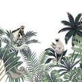 Jungle Monkeys, White Mural Wallpaper - pure wallpaper artwork