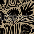 Abstract Blossoms, Brown Mural Wallpaper - pure wallpaper artwork