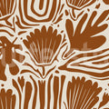 Abstract Blossoms, Terracotta Mural Wallpaper - pure wallpaper artwork