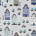 Sweet Town, Blue Mural Wallpaper - pure wallpaper artwork
