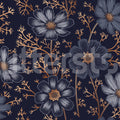 Grand Flowers, Gold Mural Wallpaper - pure wallpaper artwork