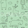 Sketches, Green Mural Wallpaper - pure wallpaper artwork