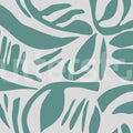 Abstract Leafs, Turquoise Mural Wallpaper - pure wallpaper artwork