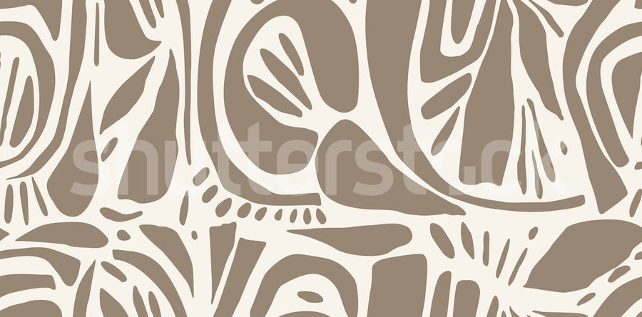 Abstract Forms, Nougat Mural Wallpaper