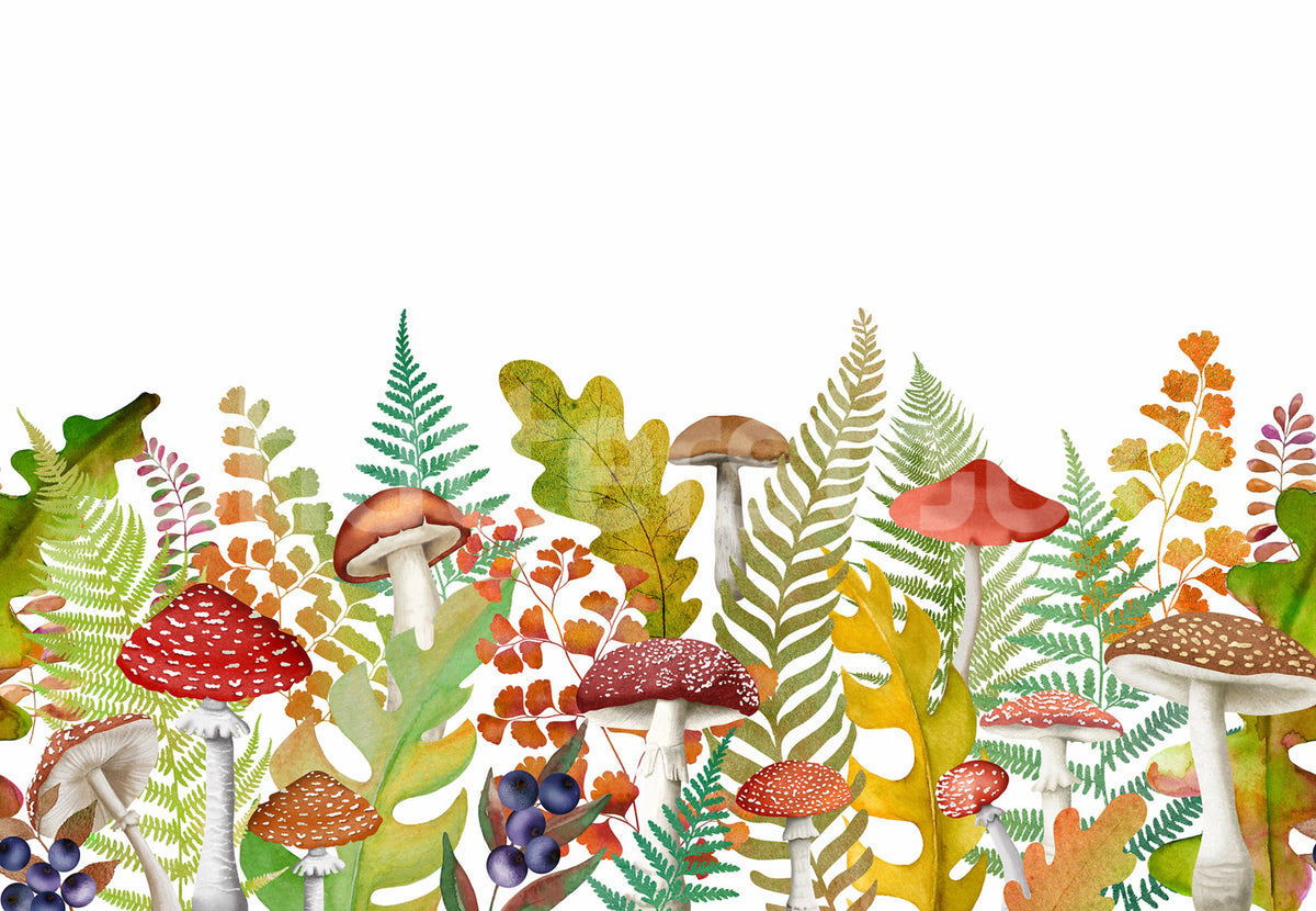 Autumn Meadow, Rainbow Mural Wallpaper - pure wallpaper artwork