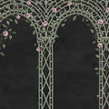 Poetic Trellis, Black Mural Wallpaper - pure wallpaper artwork