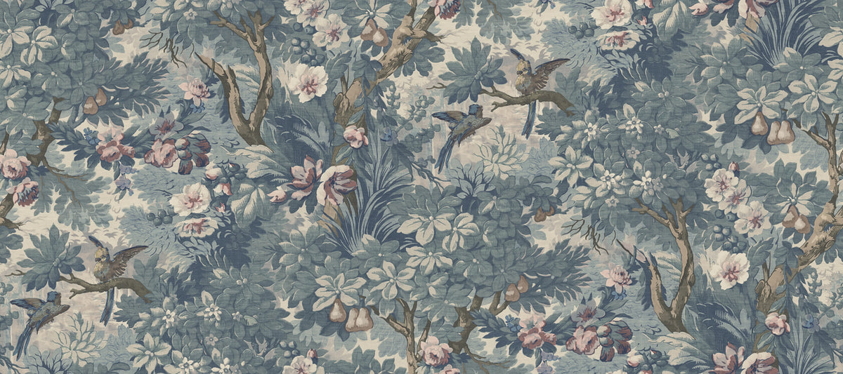 Lush Grove, Light Blue Mural Wallpaper - pure wallpaper artwork