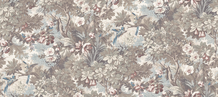 Lush Grove, Gray Mural Wallpaper