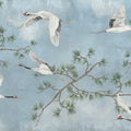 Majestic Cranes, Blue Mural Wallpaper - pure wallpaper artwork