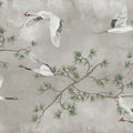 Majestic Cranes, Beige Mural Wallpaper - pure wallpaper artwork