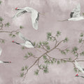 Majestic Cranes, Pink Mural Wallpaper - pure wallpaper artwork
