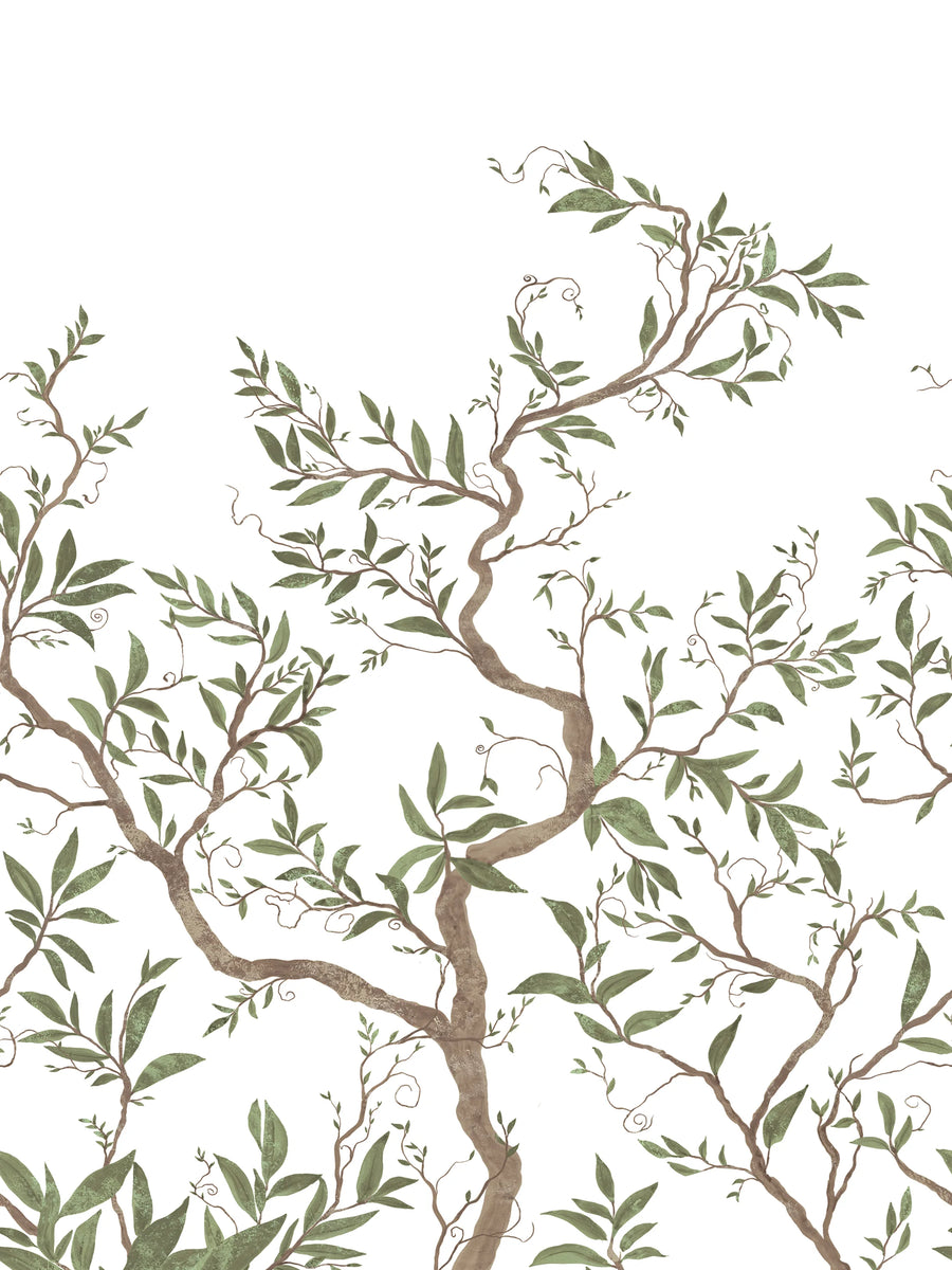 Branches of Dreams, White Mural Wallpaper