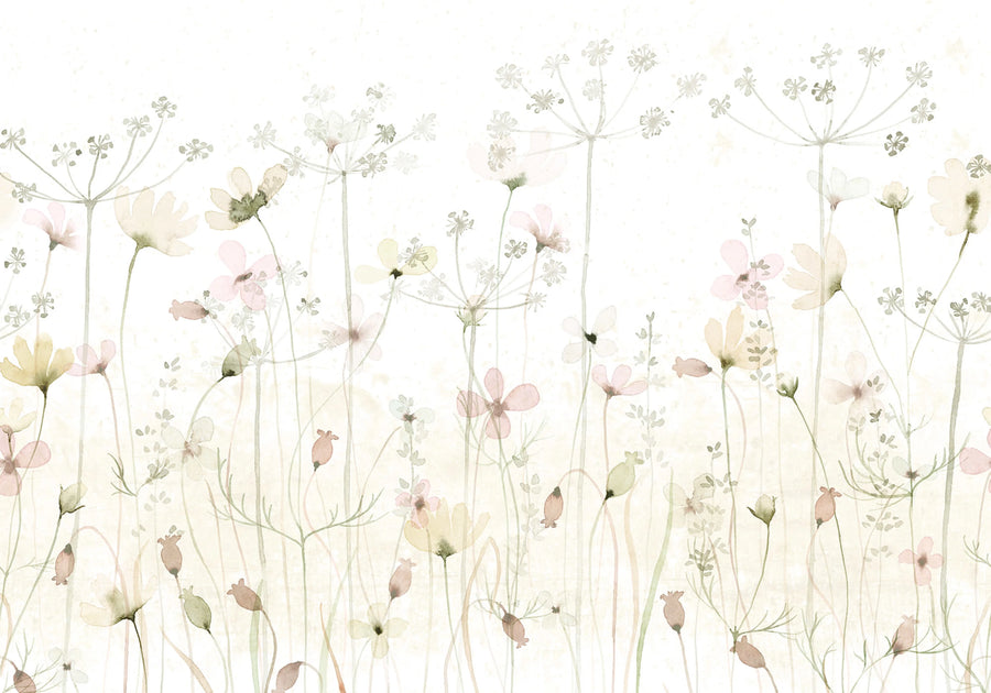 Dreamy Meadow, Pastel Mural Wallpaper