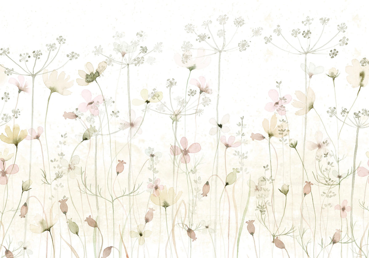Dreamy Meadow, Pastel Mural Wallpaper - pure wallpaper artwork