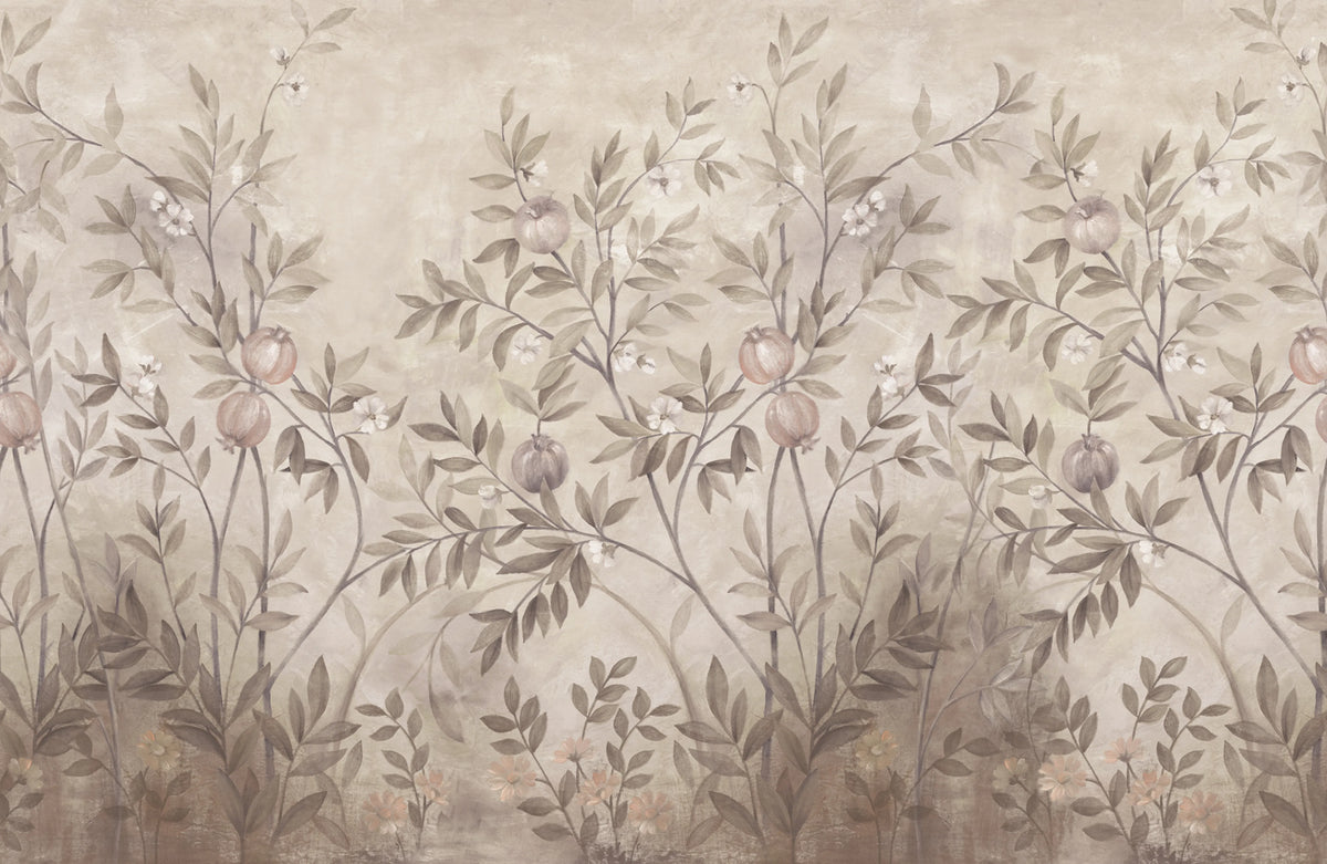 Pome Greenery, Rust Mural Wallpaper - pure wallpaper artwork