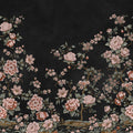 Floral Chinoiserie, Black Mural Wallpaper - pure wallpaper artwork